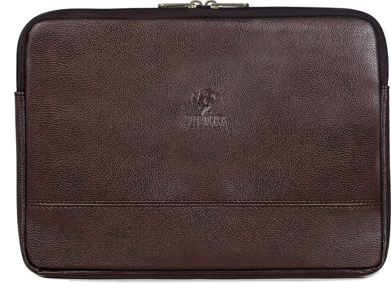 The CLOWNFISH Pascal Faux Leather 15.6 inch Laptop Sleeve (Dark Brown) Laptop Sleeve/Cover(Brown, 2.5 L)