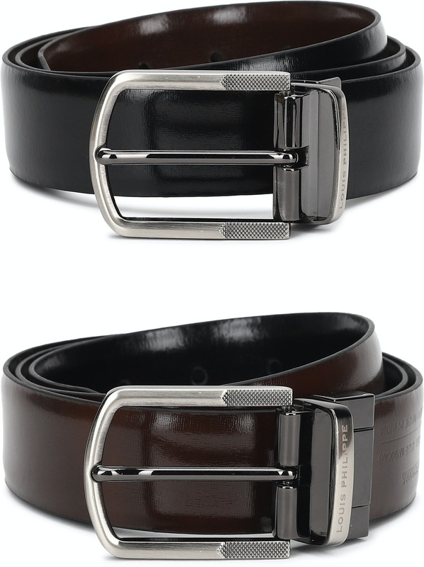 LOUIS PHILIPPE Men Formal Multicolor Genuine Leather Reversible Belt