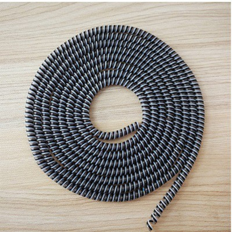 VEROX 1.4 Meter Spiral White Cable Protector(Black)