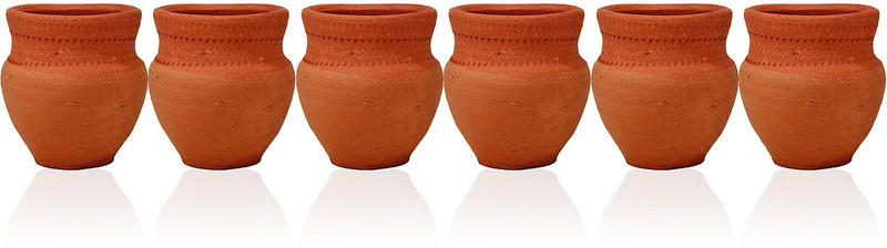 hc the crafts Pack of 6 Terracotta(Brown, Cup)