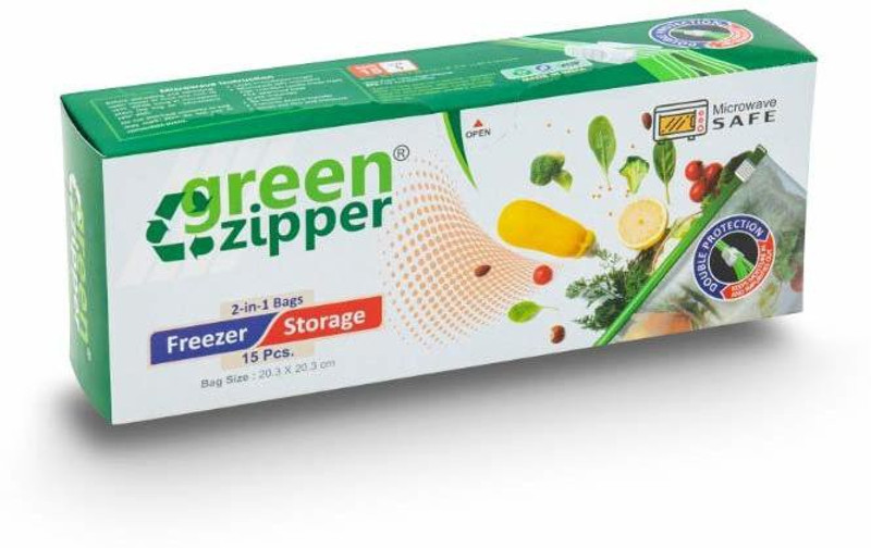 Pristu Enterprise Ziploc Pouches, Ziplock Bag For Storage, Ziplock Bags For Fridge Storage, Ziplock bags Large (1 Pack - 15 Pieces) 10"X12" (25.5 X30cm) Grocery Bag(White)