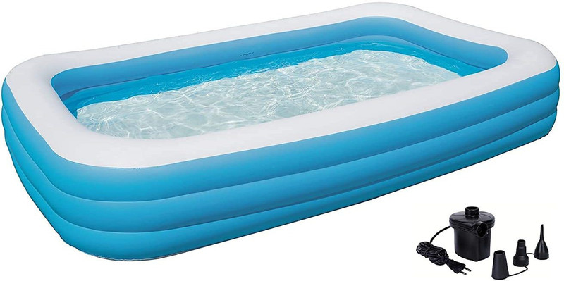 PISCINA Swimming Pool Inflatable Bath Tubs for Kids & Adults Spa 10 Feet Inflatable Swimming Pool(Blue)