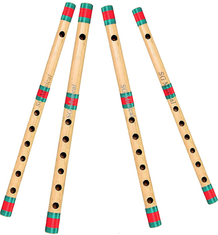 SG MUSICAL SGM-S6 Student Bansuri Combo Set G,B,C and A Bamboo Flute(42 cm)