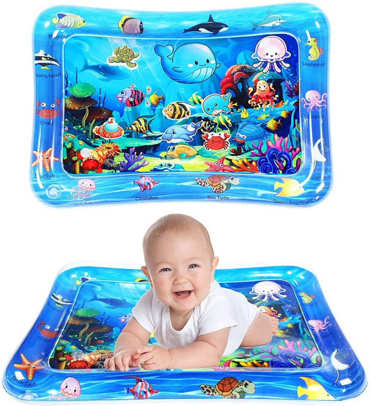 Pulsbery Blue Double Sided Water Proof Baby Play Mat,Play mats for Kids Inflatable Swimming Mats(Blue)