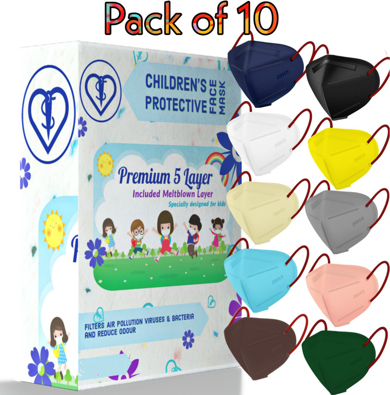 SUBHUSHA N95 color mask for child Reusable Washable Face Mask Breathable, Outdoor Anti-Pollution & Anti Virus Breathable Face Mask with Premium Quality masks Especially for Kids With 5 Layers Protection Respirator With Melt Blown for Boys Girls Children Babies (Anti Pollution Mask , Anti Viral Mask