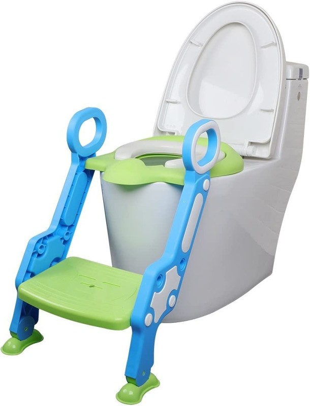 JUNIOR JOE Non-Slip Foldable Baby Toddler Toilet Training Seat Chair With Soft Cushion For Kids Potty Seat(Green)