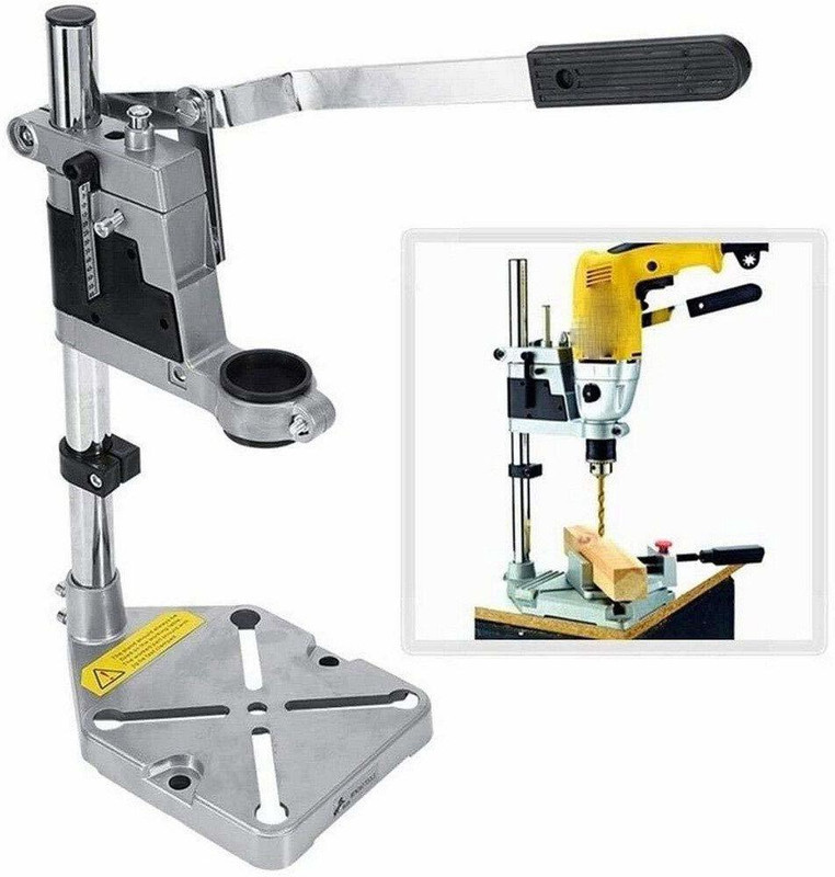 XDLB Heavy Weighted Cast Iron Base - Bench- Adjustable Collet upto 43mm - Drilling Depth upto 60mm. Hand drill Machine Stand Height 400mm DLB1 Angle Drill(42 mm Chuck Size)