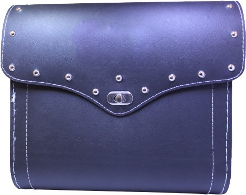 Car Life One-side Black Leather Motorbike Saddlebag(4 L)