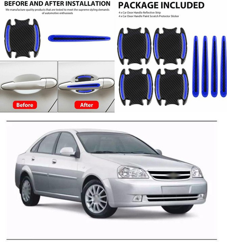 XZRTZ 8pcs Universal 3D Carbon Fiber Texture car Door Handle Door Bowl Paint Scratch Protector Protective Cover Protective Film car Outdoor Safety Decoration Reflective Strip X38 Matte, Glossy, Chrome Chevrolet Optra Side Garnish