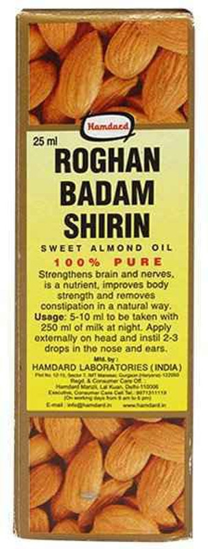 Hamdard Roghan Badam Shirin pack of 2(each of 100ml)(Pack of 2, 200 ml)