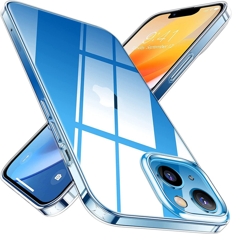 Enflamo Back Cover for Apple iPhone 13(Transparent, Flexible, Silicon)