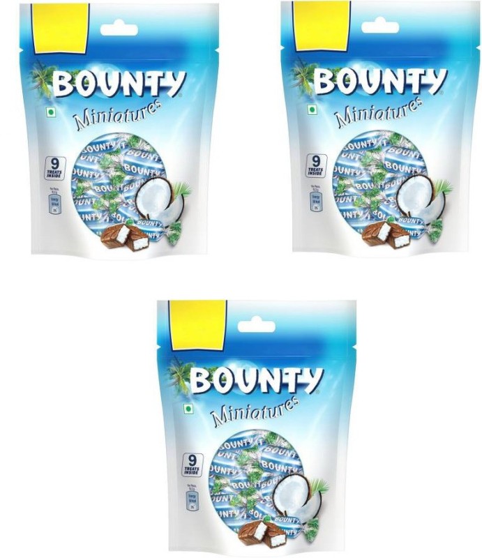 BOUNTY Miniatures | Minis | Birthfay Gift Pack | Clebration Pack | Imported Chocolates Bars(3 x 8 Units)
