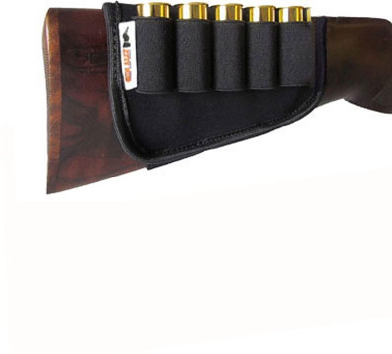 GunAlly Butt Stock Gun Cheek Rest Pouch 12 Bore Shotgun Pistol/Gun Cover Free Size(Black)