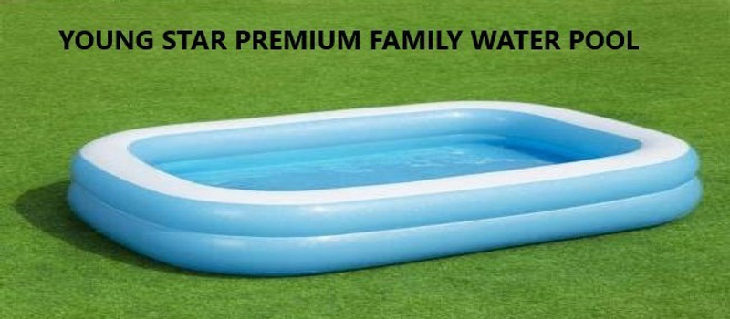 ECOM BHARAT 8.7 FEETS , air pump-4 Inflatable Swimming Pool, Inflatable Toy Pump(Blue, White)
