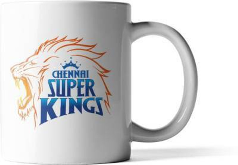 GIFTMART CSK Chennai Superkings Coffee Ceramic Coffee MS Dhoni Team CSK Best Gift for Friends Ipl Fever Cricket Lovers | Ceramic Coffee (350ml) Ceramic Coffee Mug(350 ml)