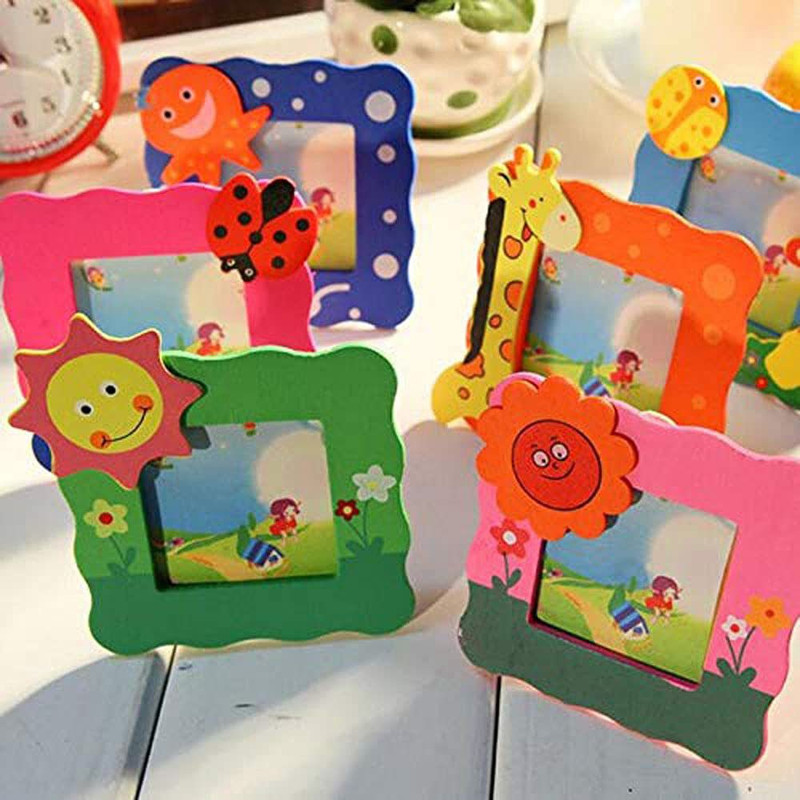 ARVANA photo frames for return gifts for kids birthday party girls & boys (pack of 6) 5 inch frame(Multicolor)