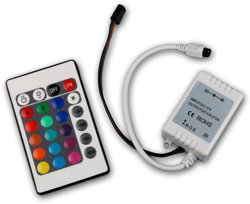 TECRAYS REMOTE CONTROL FOR RGB LED LIGHTS(White)