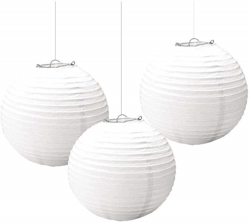 ShikharRetails Paper Lamp Hanging Lantern Kandeel, for Decoration Hotels Home Diwali Lantern Light Fixture ( White) 3 Pcs Tube Light Fixture(Pack of 1)