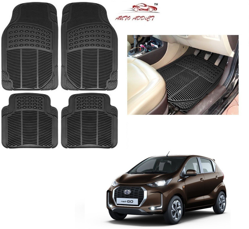 AuTO ADDiCT Rubber Standard Mat For Datsun Redi GO(Black)
