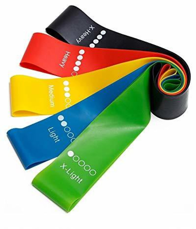 HBD SALES Resistance Bands Set Of 5 Exercise Loop Band for Home Fitness Yoga Resistance Tube Resistance Band(Pack of 1)