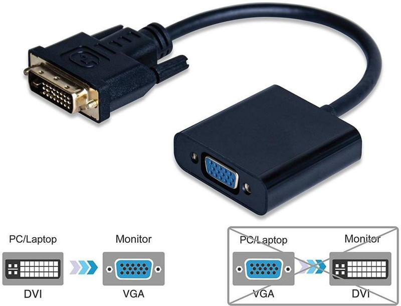 jivith Corn DVI To VGA Adapter Converter(Black)