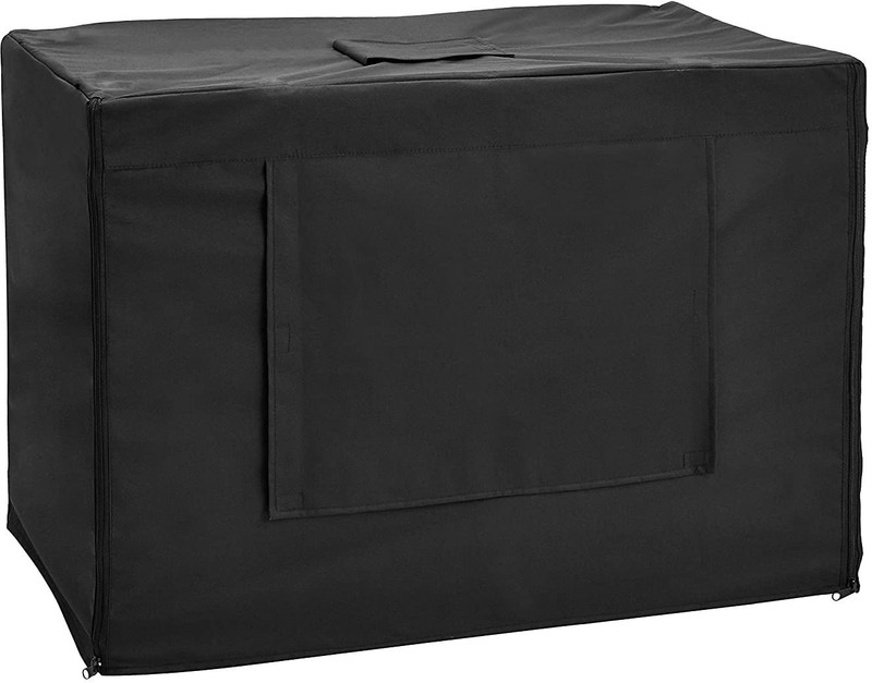 Jainsons Pet Products Polyester Pet Kennel Cover Universal Fit for Dog Crate (30 Inch Dog Cage Cover) Black Pet Crate(Suitable For Dog, Cat, Bird)