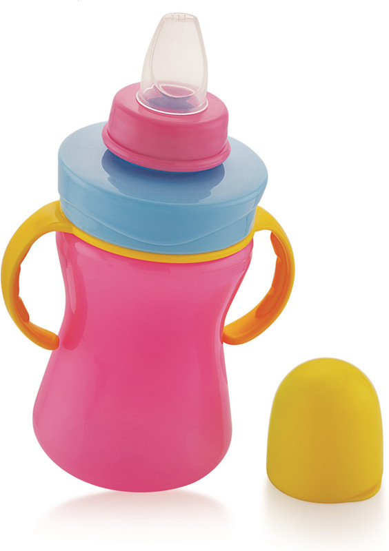Nabhya 400ml Spill-Proof Kids SpLZ_bunny_400ml_out Sipper With Twin Handles For Easy Grip Sipper Cup Water Bottle(Pink)