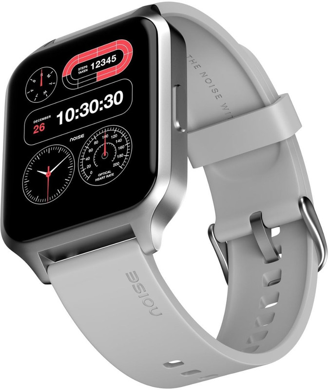 Noise ColorFit Brio Smartwatch(Grey Strap, Regular)
