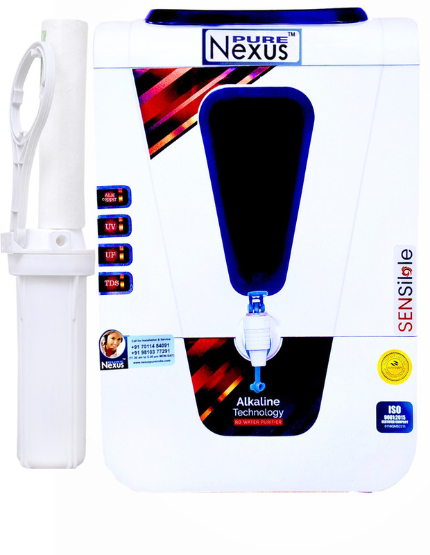 nexus pure SENSIBLE COPPER 10 L RO + UV + UF + TDS Control + Alkaline + UV in Tank Water Purifier(MULTY)