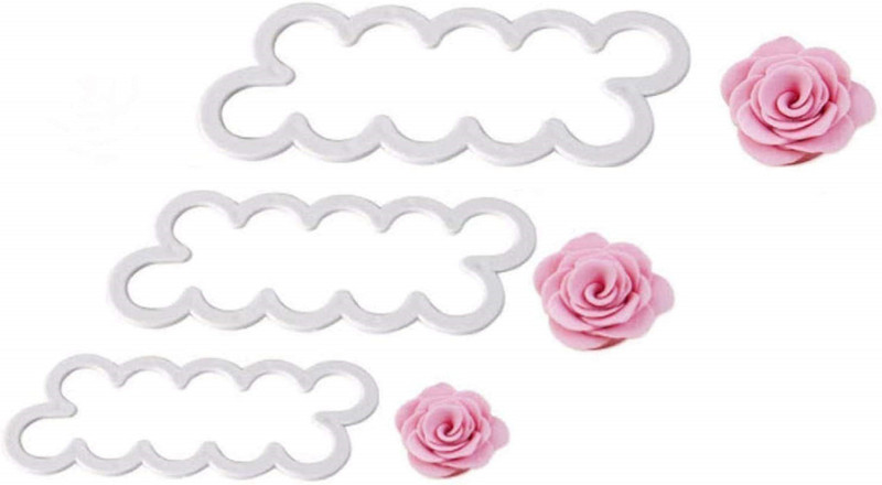 TRENDING PRODUCTS VILLA Cake Rose Fondant Decoration Tool Cake Decorating Fondant Tool Gumpaste Flowers The Easiest Rose Ever Cutter, Set of 3 Cookie Cutter(Pack of 3)