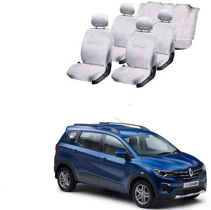 JMJW & SONS Cotton Car Seat Cover For Renault Triber(Split Back Seat, 4 Seater, 2 Back Seat Head Rests)