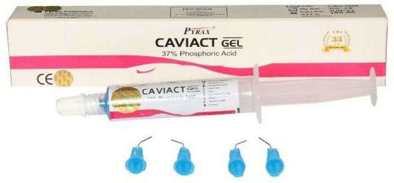 pyrax Dental Caviact Tooth Etching Gel Syringe 5 ml Syringe 37 % phosphoric Acid Dental Elevator