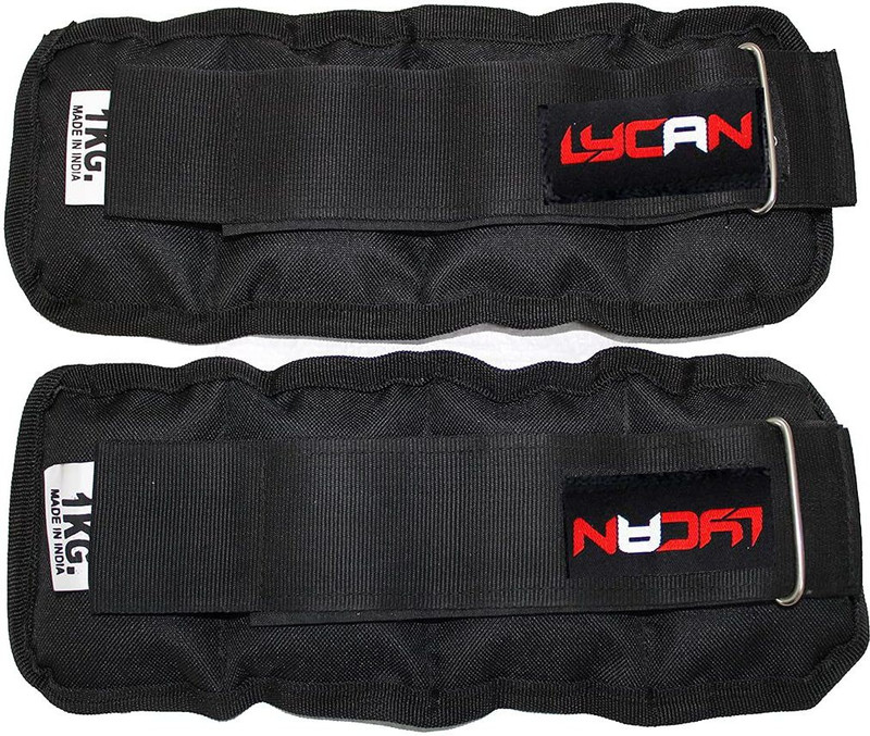 LYCAN FITNESS ANKLE WEIGHT (BLACK) 3KG PAIR (1.5KG X 2 PCS) (3kg) Black Ankle & Wrist Weight(3 kg)