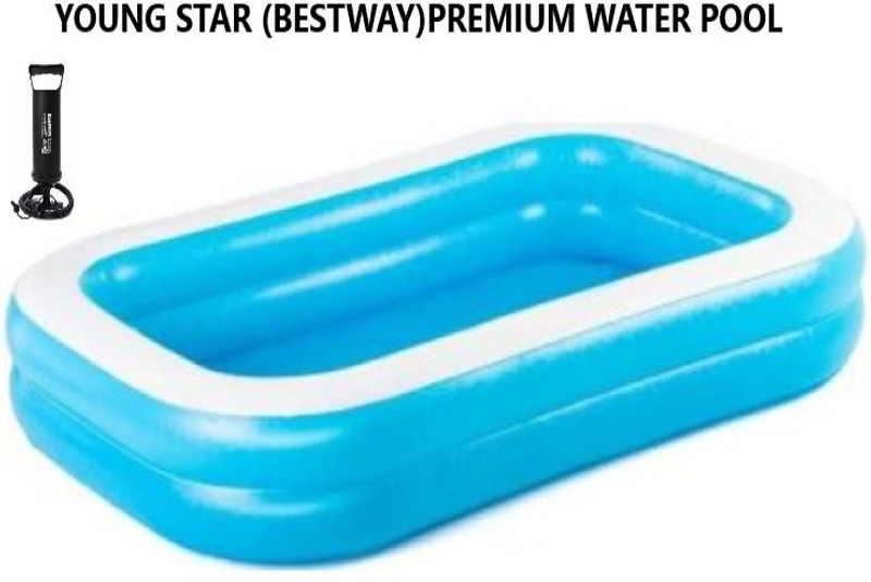 YOUNG STAR (USA*62) PREMIUM QUALITY ,HEAVY DUTY ADULTS AND KIDS JUMBO BIG SWIMMING WATER POOL BATH TUB 6.7 FEETS (2.01m) LENGTH,5.9 FEETS (1.50m) BREATH AND 51CM HEIGHT WITH THREE VALVE AIR PUMP.BEST SELLER UNIQUE THICK AND FLAXIBLE MATERIAL ,LOVED AND LIKE BY KIDS AND ADULTS.BEST SOLUTION FOR SUMME