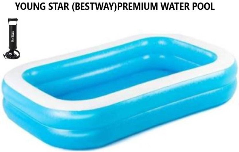 ECOM BHARAT VIREX USA *8 Inflatable Swimming Pool, Inflatable Toy Pump(Blue)