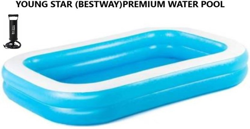 YOUNG STAR (USA*62) PREMIUM QUALITY ,HEAVY DUTY ADULTS AND KIDS JUMBO BIG SWIMMING WATER POOL BATH TUB 6.7 FEETS (2.01m) LENGTH,5.9 FEETS (1.50m) BREATH AND 51CM HEIGHT WITH THREE VALVE AIR PUMP.BEST SELLER UNIQUE THICK AND FLAXIBLE MATERIAL ,LOVED AND LIKE BY KIDS AND ADULTS.BEST SOLUTION FOR SUMME