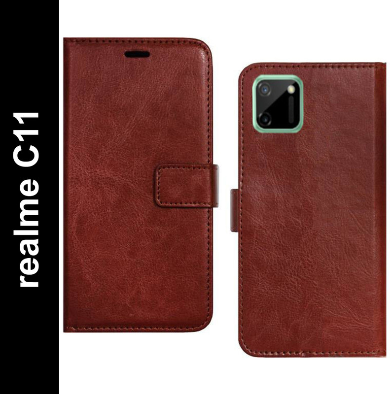 Spicesun Back Cover for Realme C11(Brown, Dual Protection) Spicesun Back Cover for Realme C11(Brown, Dual Protection)