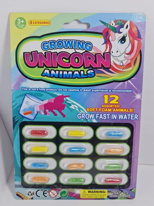 WHITE POPCORN Unicorn amazing magic capsule organisms growing in water GROW IN WATER Gag Toy