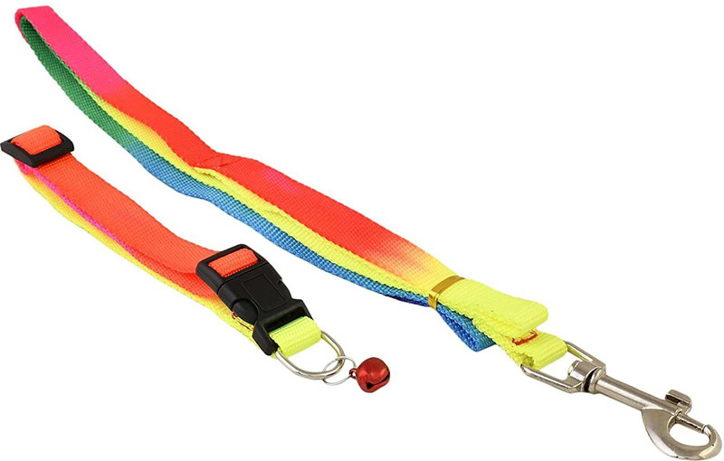 FONDLE Dog & Cat Collar & Leash(Small, multicolored)