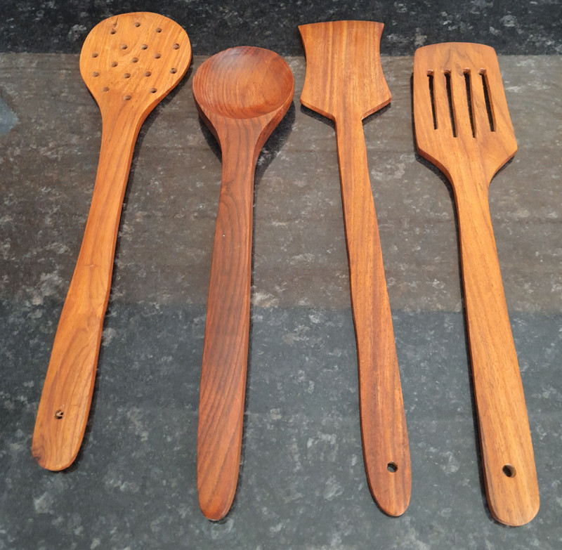HomEnrich 3005 Wooden Spatula(Pack of 7)