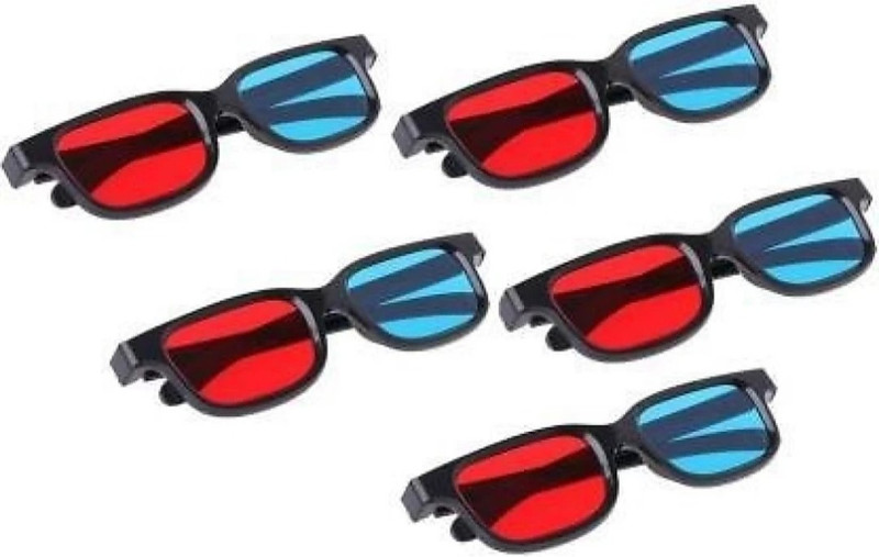 MYRA 3D V ideo Glass 3D Vido Seen 3D Movie Video Glasses(Red, Blue)