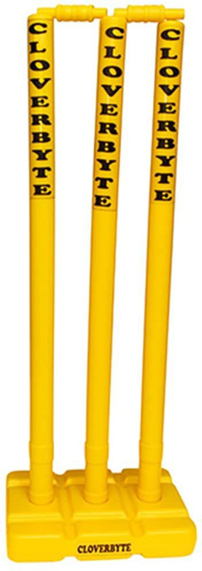 KNK Plastic Yellow Cricket Stump Set Full Size(Yellow)