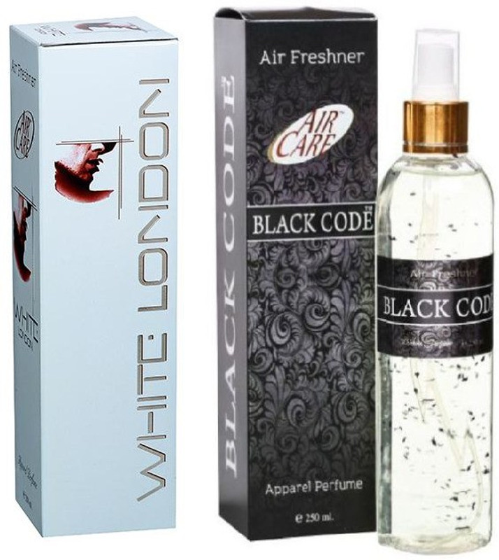St. Louis Inc FRESH Car Freshener Spray 1 WHITE LONDON , 1 BLACKCODE AIR FRESHENER(2 x 250 ml)