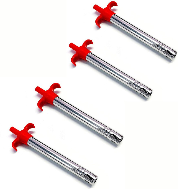 Nitron Stainless Steel Long Lasting Safety Kitchen Gas Lighter Steel Electronic Gas Lighter(Multicolor, Pack of 4)