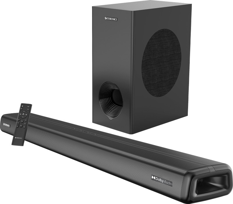 ZEBRONICS Zeb-Juke Bar 9200 Digital Wireless Subwoofer Pro Dolby 160 W Bluetooth Soundbar(Black, 2.1 Channel)