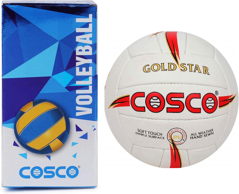 COSCO Gold Star Multicolor Volleyball - Size: 4(Standard, Pack of 1, Multicolor)