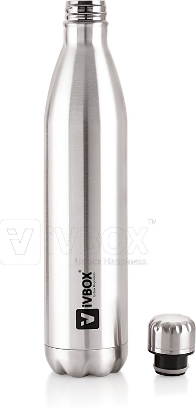 iVBOX BOOSTER Hot & Cold Double-Wall Vacuum Thermos Flask Water 1000 ml Steel Flask(Pack of 1, Silver)