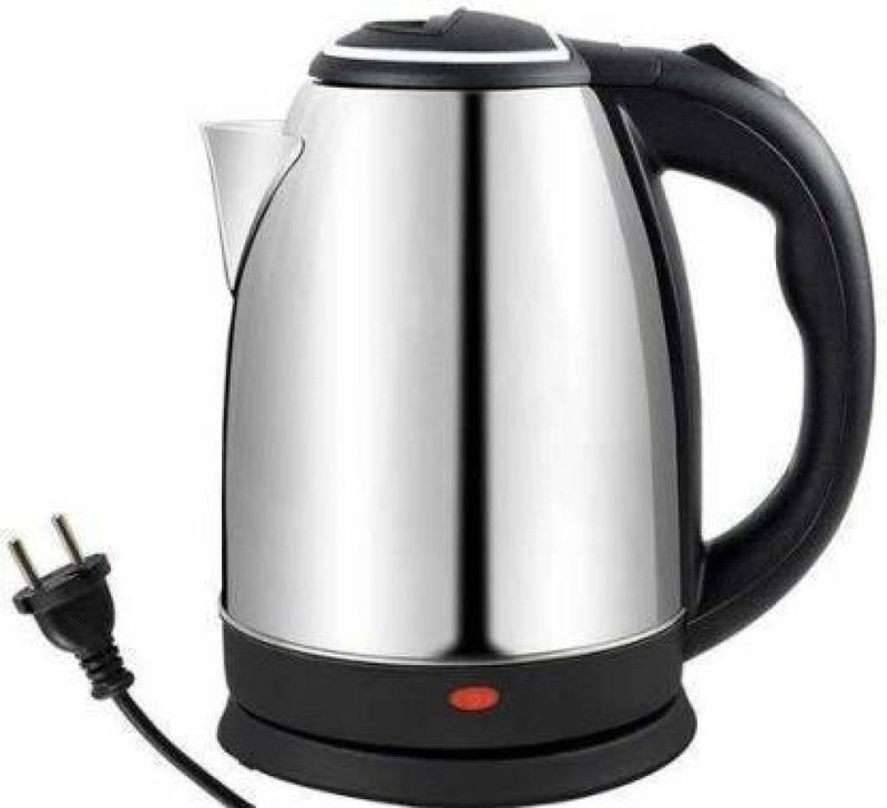 LUDDITE ™ 1.8 L Stainless Steel Hot Water Pot Portable Boiler Tea Coffee Warmer Heater Cordless Electric Kettle Electric Kettle(1.8 L, Silver)