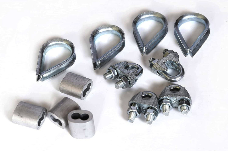 GS SPORTS Gym Wire U Lock | Wire Thimble (Eye) Lock | Wire Farul Lock | Combo Pack. Multi-training Bar