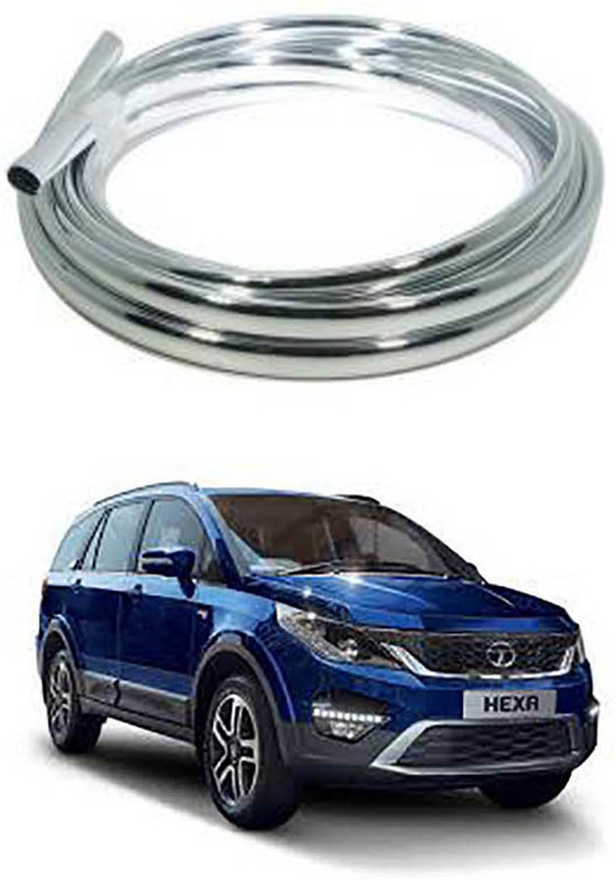 APICAL Plastic Car Door Guard(Silver, Pack of 1, Tata, Hexa)